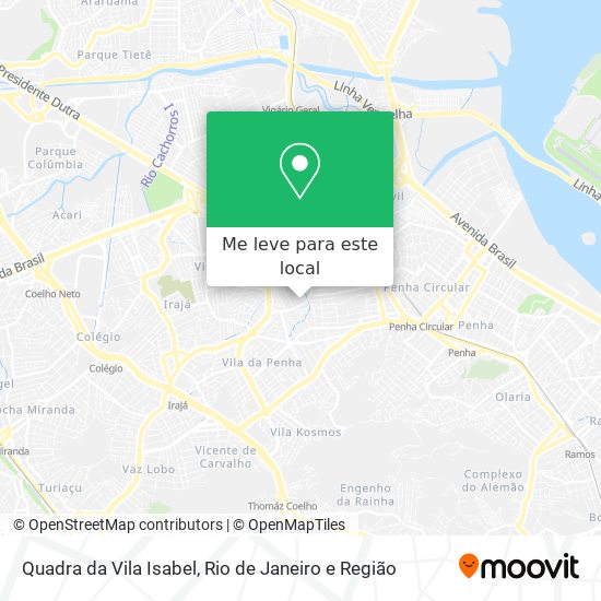 Quadra da Vila Isabel mapa