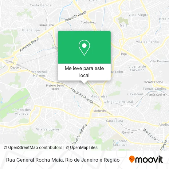 Rua General Rocha Maia mapa