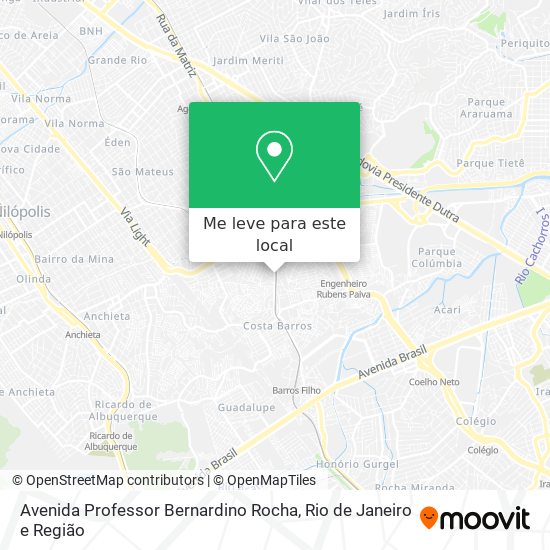 Avenida Professor Bernardino Rocha mapa