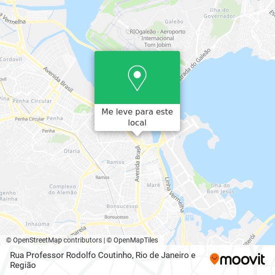 Rua Professor Rodolfo Coutinho mapa