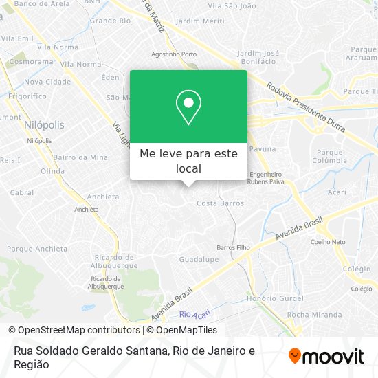 Rua Soldado Geraldo Santana mapa