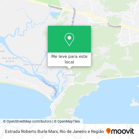 Estrada Roberto Burle Marx mapa
