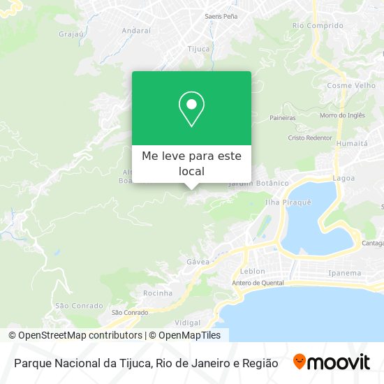 Parque Nacional da Tijuca mapa
