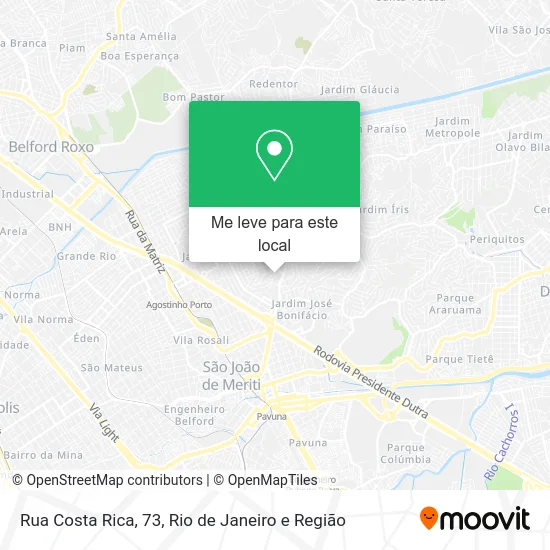 Rua Costa Rica, 73 mapa