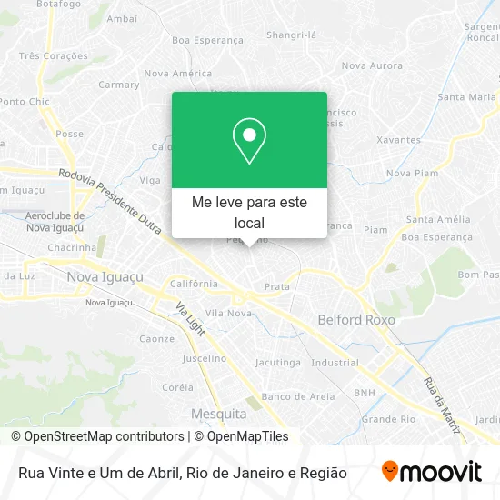 Rua Vinte e Um de Abril mapa