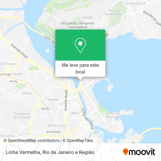 Linha Vermelha mapa