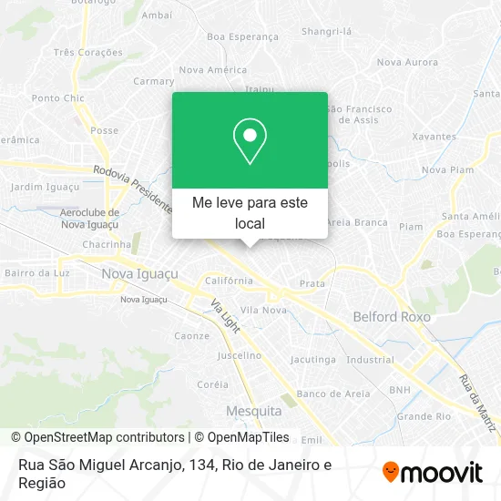 Rua São Miguel Arcanjo, 134 mapa
