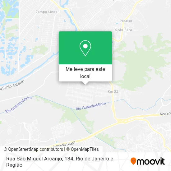 Rua São Miguel Arcanjo, 134 mapa