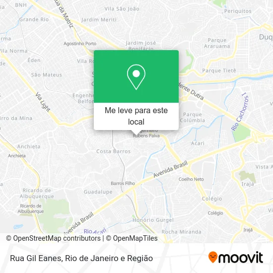 Rua Gil Eanes mapa