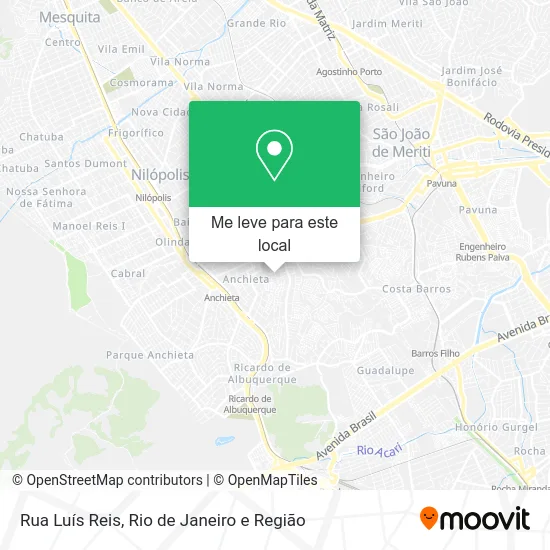 Rua Luís Reis mapa