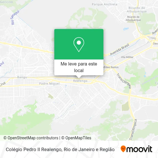Colégio Pedro II Realengo mapa