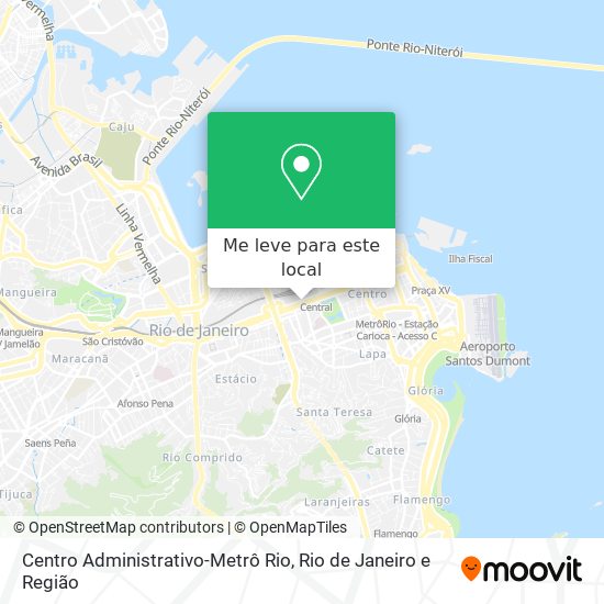 Centro Administrativo-Metrô Rio mapa