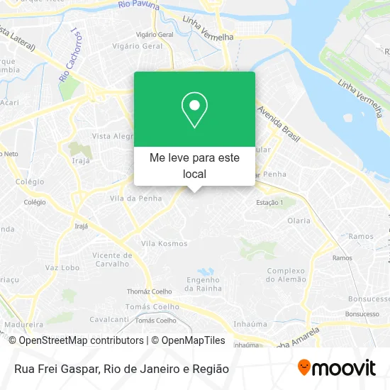 Rua Frei Gaspar mapa