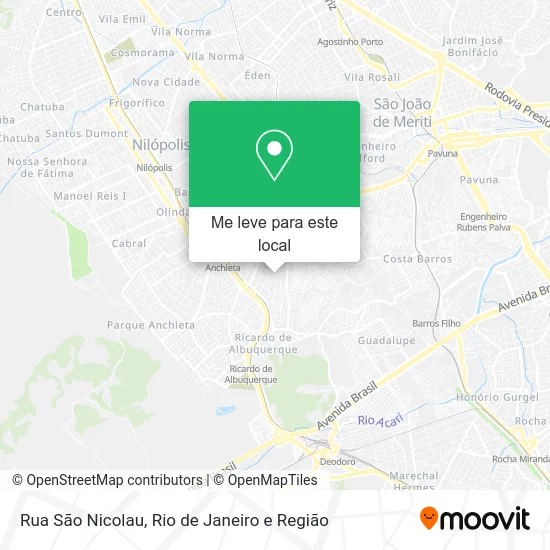 Rua São Nicolau mapa