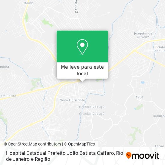 Hospital Estadual Prefeito João Batista Caffaro mapa