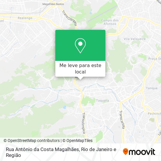 Rua Antônio da Costa Magalhães mapa