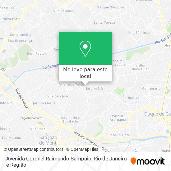 Avenida Coronel Raimundo Sampaio mapa