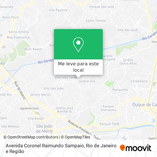 Avenida Coronel Raimundo Sampaio mapa