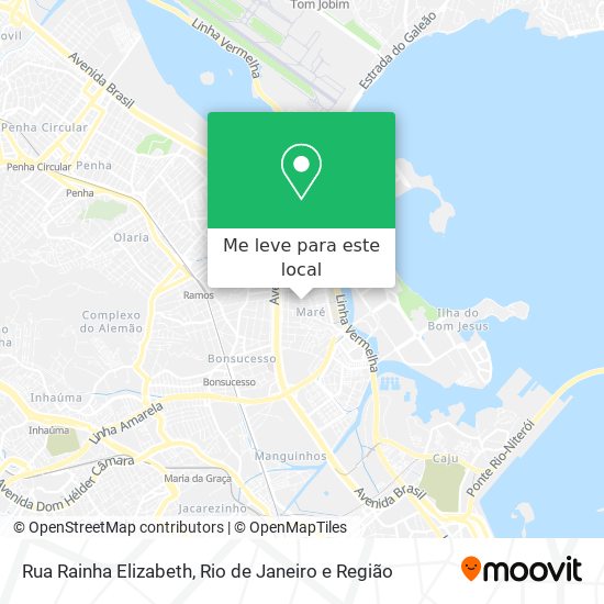 Rua Rainha Elizabeth mapa