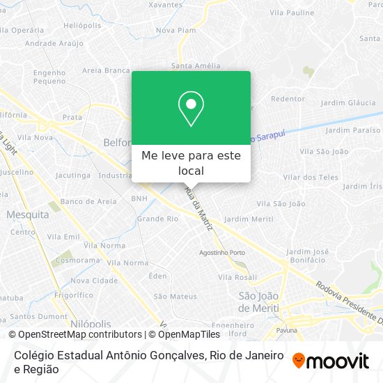 Colégio Estadual Antônio Gonçalves mapa