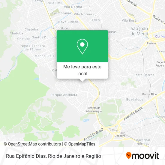 Rua Epifânio Dias mapa