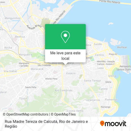 Rua Madre Tereza de Calcutá mapa