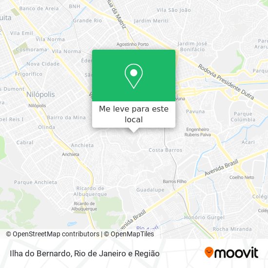 Ilha do Bernardo mapa