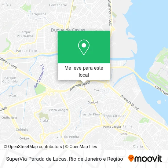 SuperVia-Parada de Lucas mapa