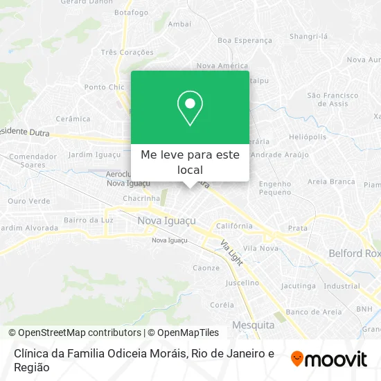 Clínica da Familia Odiceia Moráis mapa