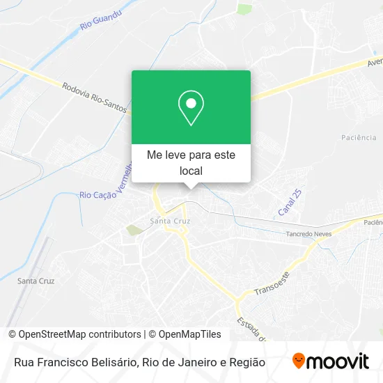 Rua Francisco Belisário mapa