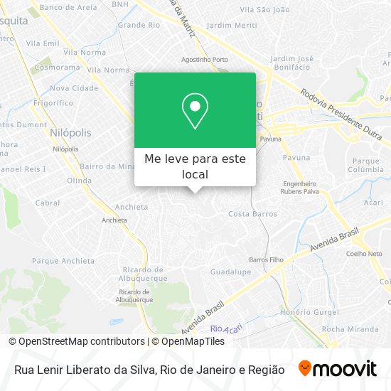 Rua Lenir Liberato da Silva mapa