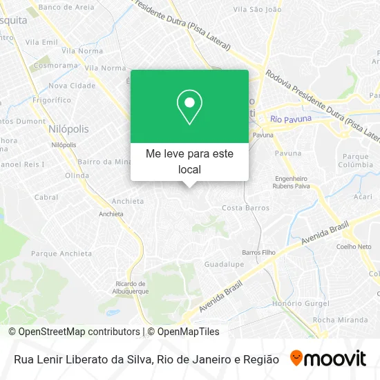 Rua Lenir Liberato da Silva mapa