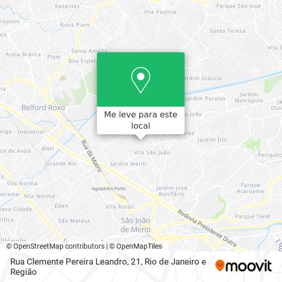 Rua Clemente Pereira Leandro, 21 mapa