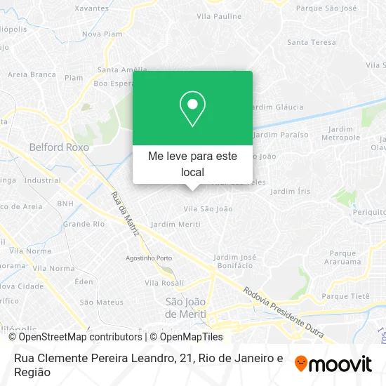 Rua Clemente Pereira Leandro, 21 mapa