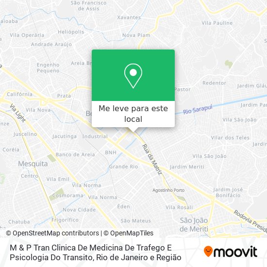 M & P Tran Clinica De Medicina De Trafego E Psicologia Do Transito mapa