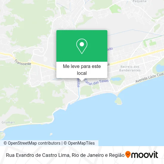 Rua Evandro de Castro Lima mapa