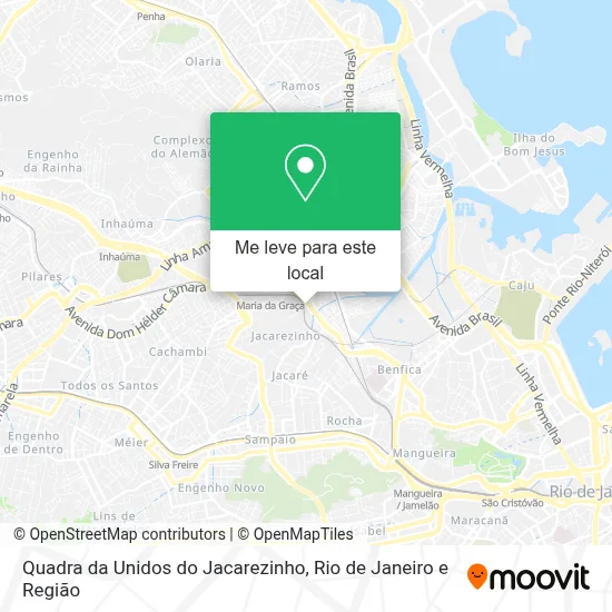 Quadra da Unidos do Jacarezinho mapa