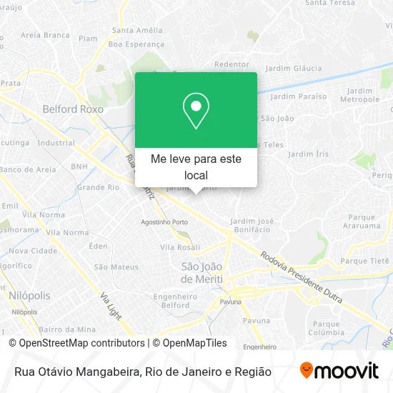 Rua Otávio Mangabeira mapa