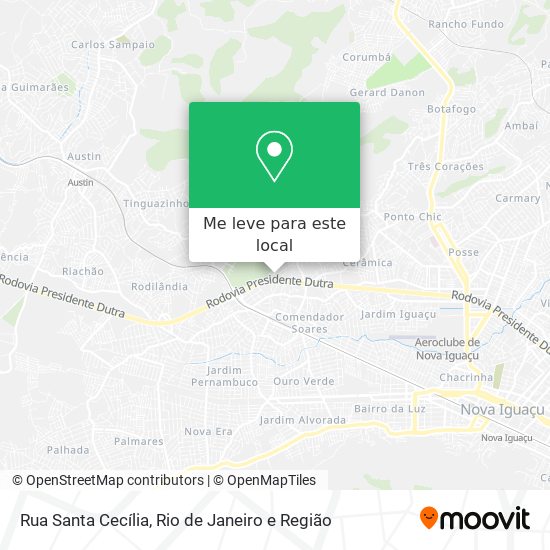 Rua Santa Cecília mapa