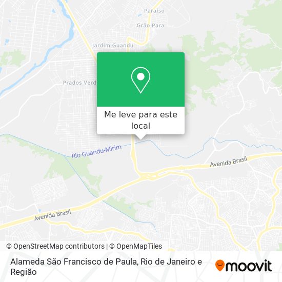 Alameda São Francisco de Paula mapa