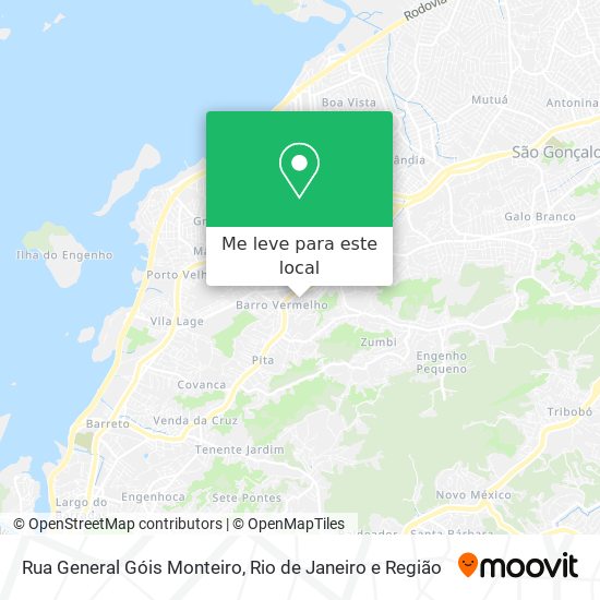 Rua General Góis Monteiro mapa
