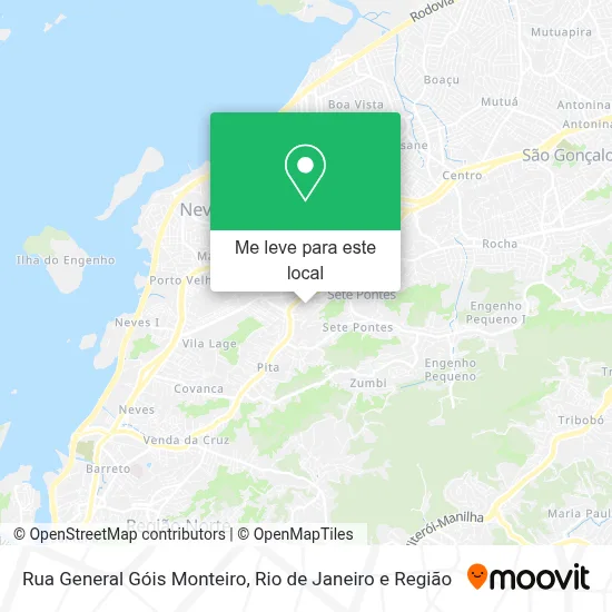 Rua General Góis Monteiro mapa
