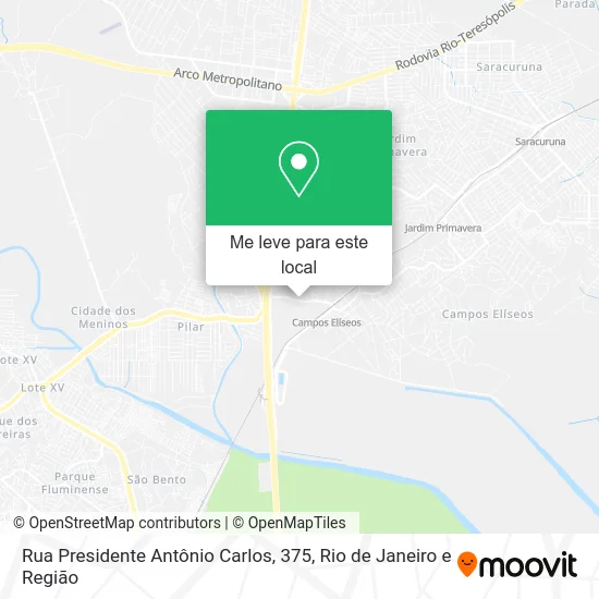 Rua Presidente Antônio Carlos, 375 mapa