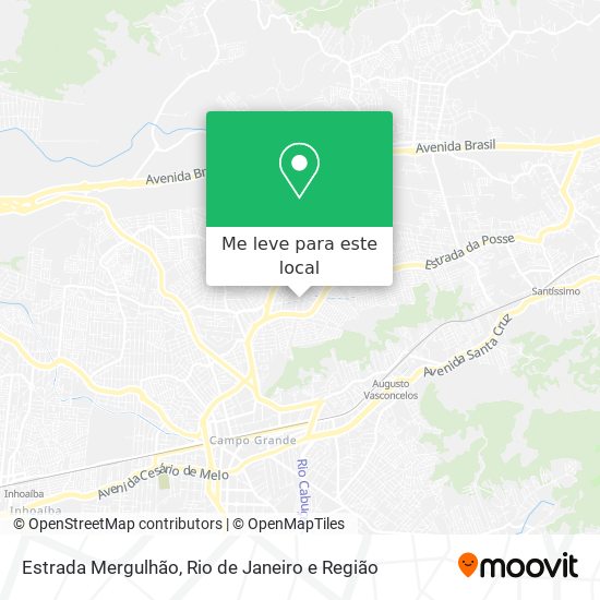 Estrada Mergulhão mapa
