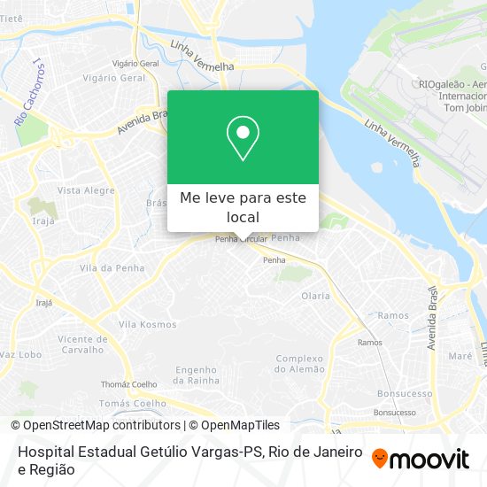 Hospital Estadual Getúlio Vargas-PS mapa