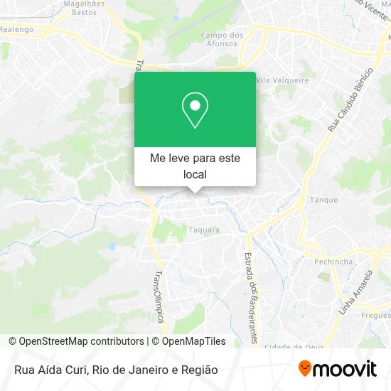 Rua Aída Curi mapa