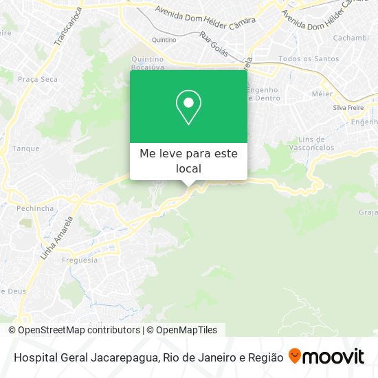Hospital Geral Jacarepagua mapa