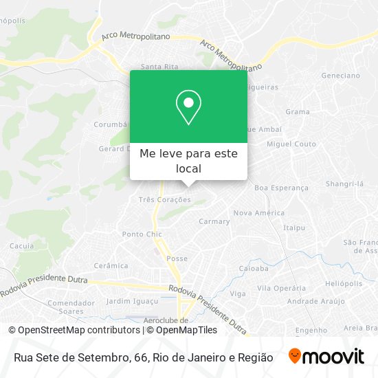 Rua Sete de Setembro, 66 mapa