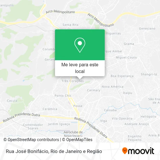 Rua José Bonifácio mapa