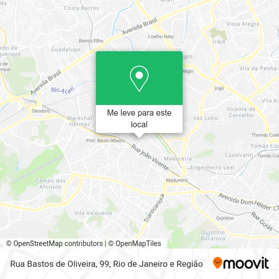 Rua Bastos de Oliveira, 99 mapa